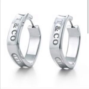 Tiffany square hoop earrings.